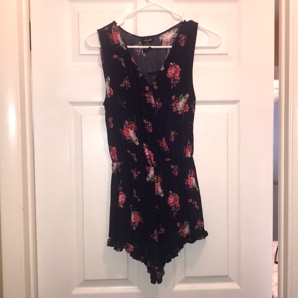 Floral romper small blue